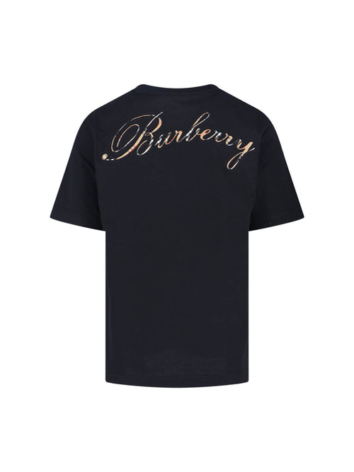 "Check" Logo T-Shirt, In Black Cotton