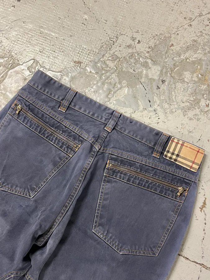 2000s Burberry Navy Light Worker Pants