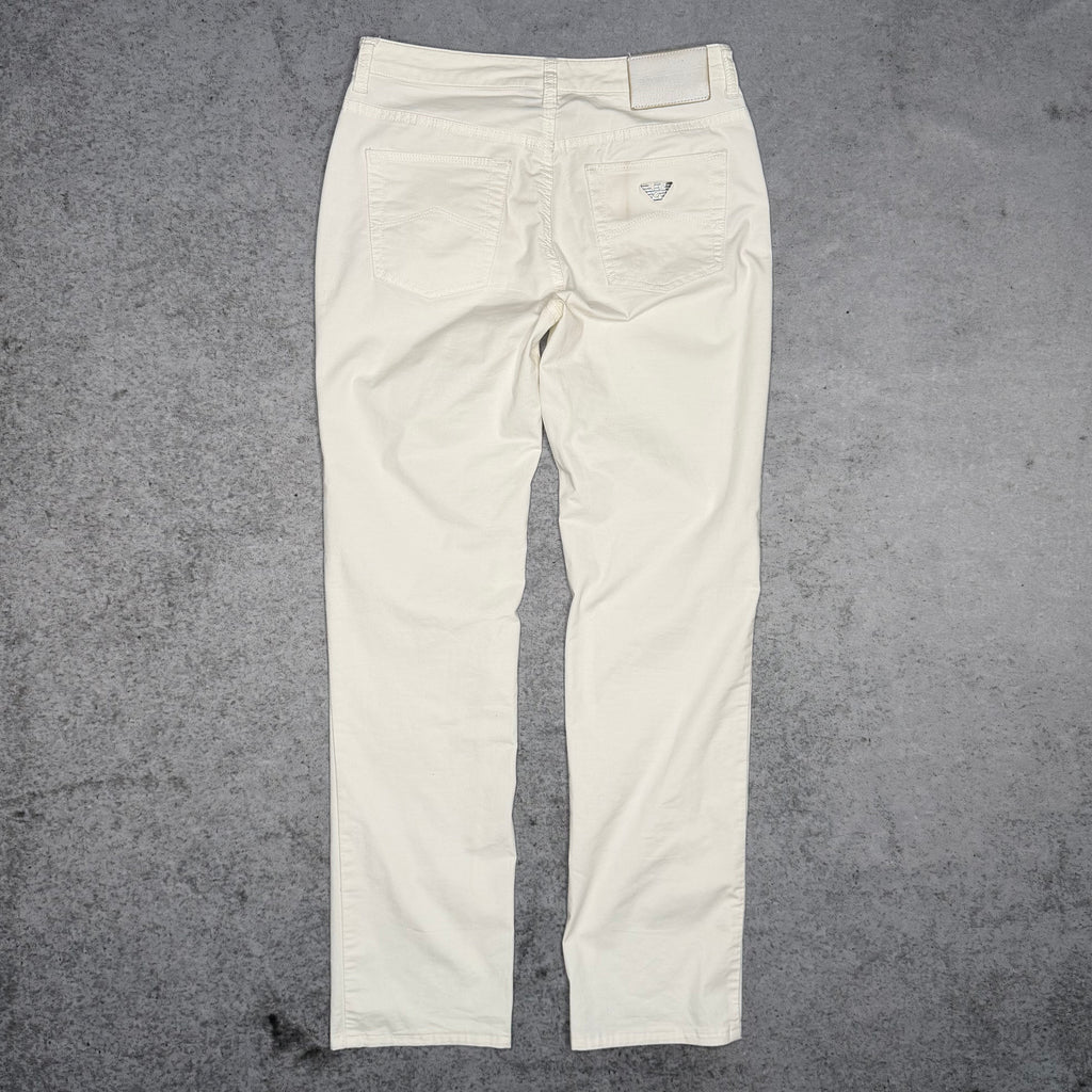 Emporio Armani Women's Cotton Chino Pants white (27 fits XS)