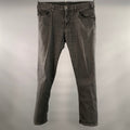 EMPORIO ARMANI Size 34 Black Grey Wash Cotton Elastane Low Rise Casual Pants