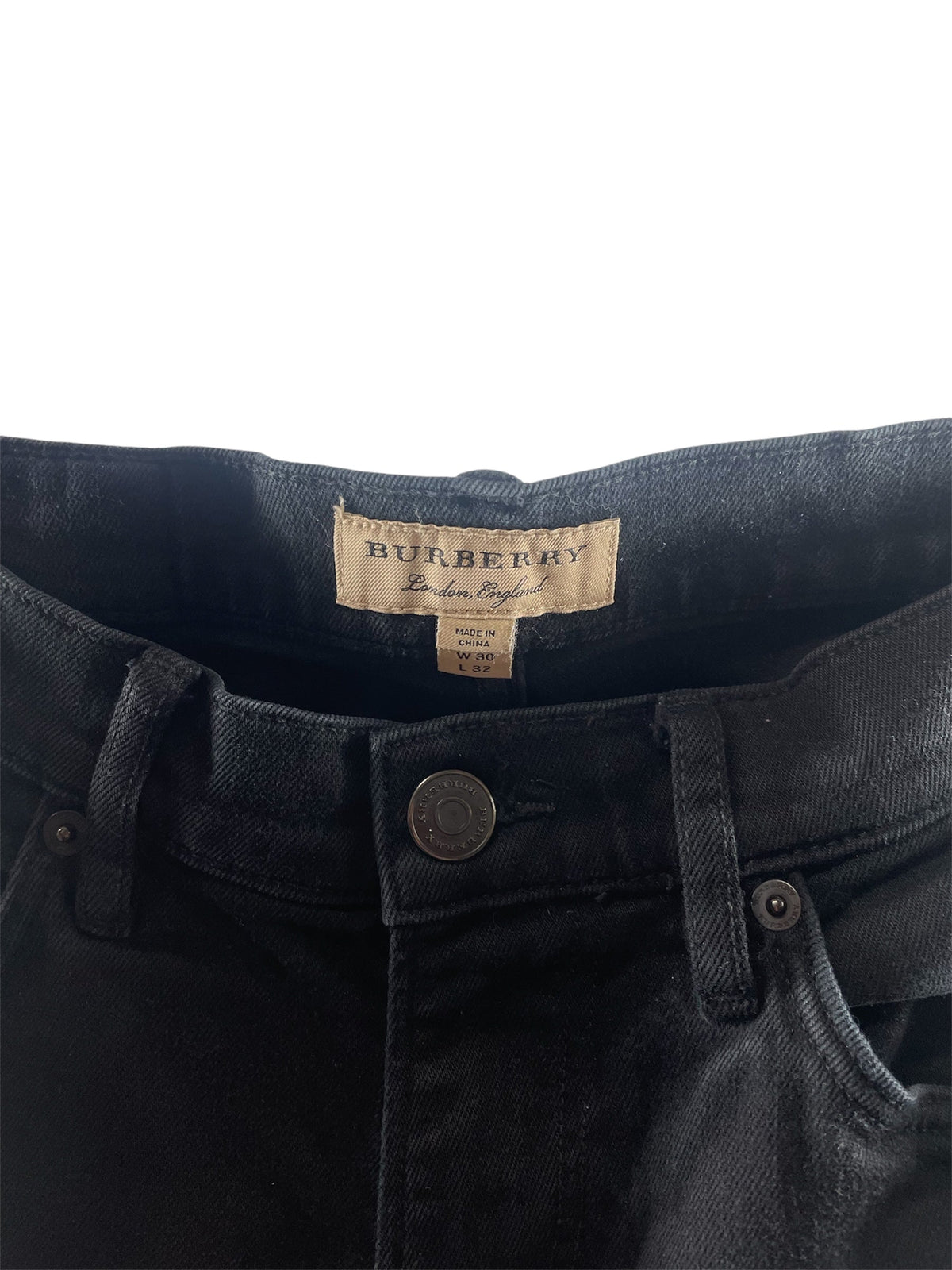 BURBERRY/Straight Pants/30/Denim/BLK/CNZHUFEIZHU