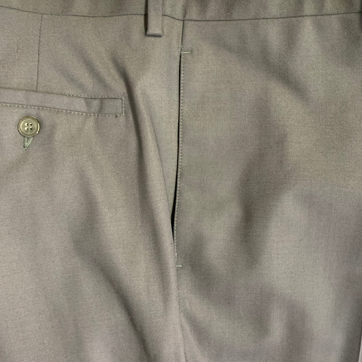 EMPORIO ARMANI Size 34 Navy Wool Blend Tapered Dress Pants