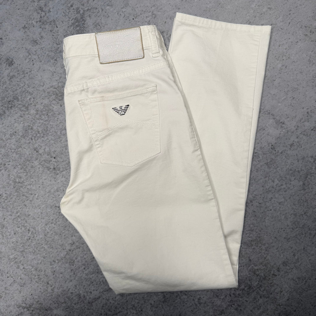 Emporio Armani Women's Cotton Chino Pants white (27 fits XS)