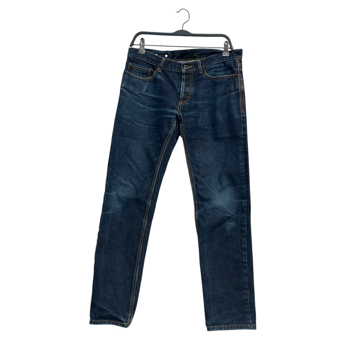 BURBERRY PRORSUM COLLECTION/Pants/32/Cotton/NVY/Button Fly/5 PKT RAW DENIM