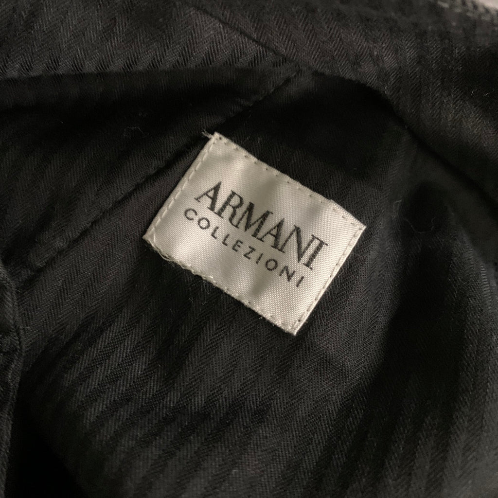 ARMANI COLLEZIONI Size 38 Grey Gunmetal Corduroy Cotton Flat Front Casual Pants