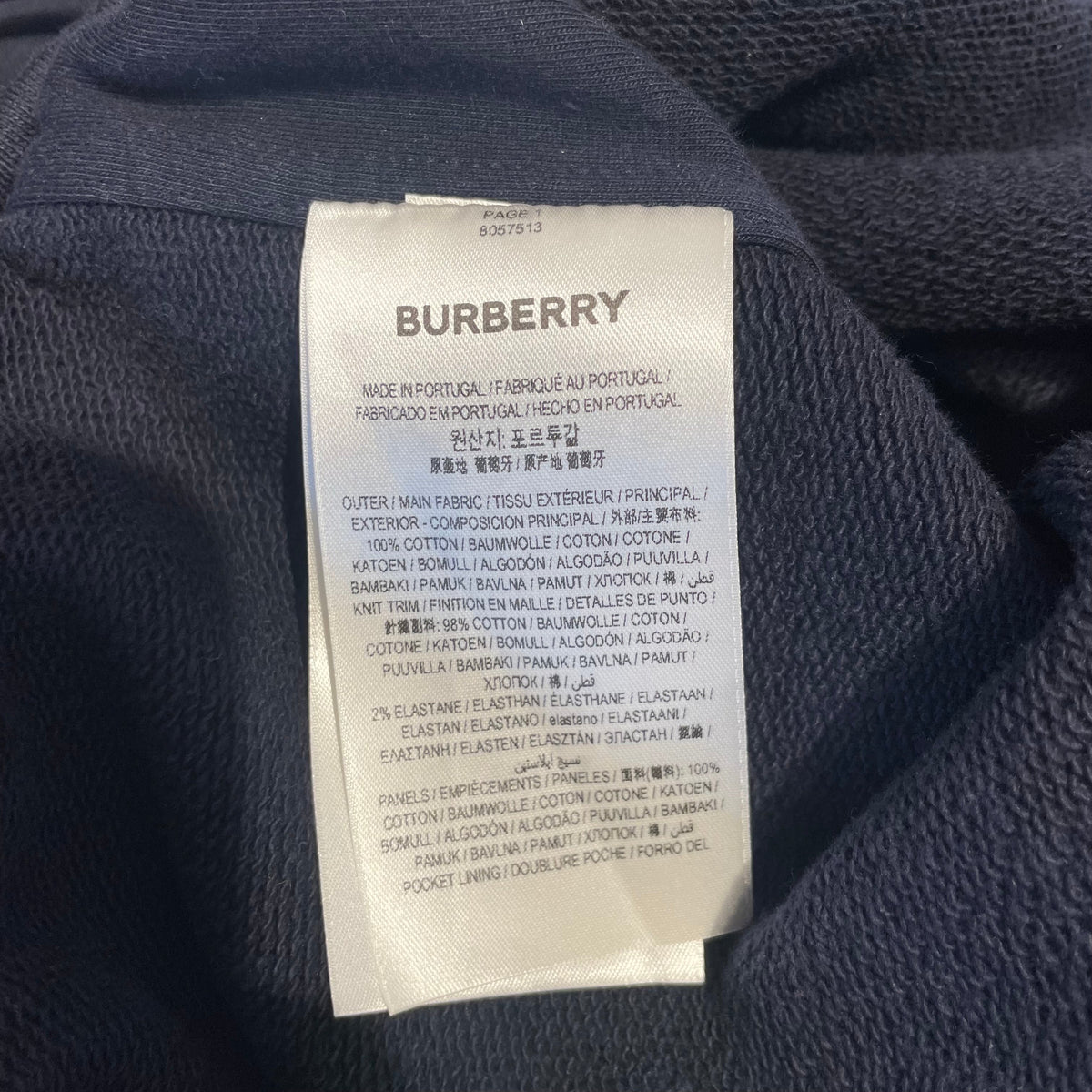 BURBERRY/Pants/M/Cotton/NVY/ckeck panel jogging
