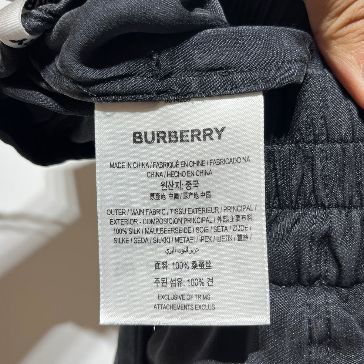 BURBERRY/Straight Pants/6/Silk/BLK/