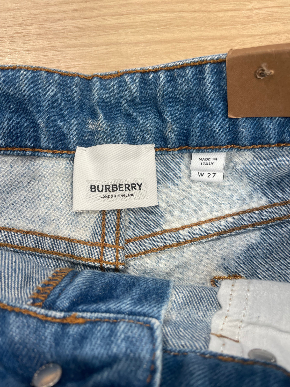 BURBERRY/Pants/27/Denim/BLU/All Over Print/