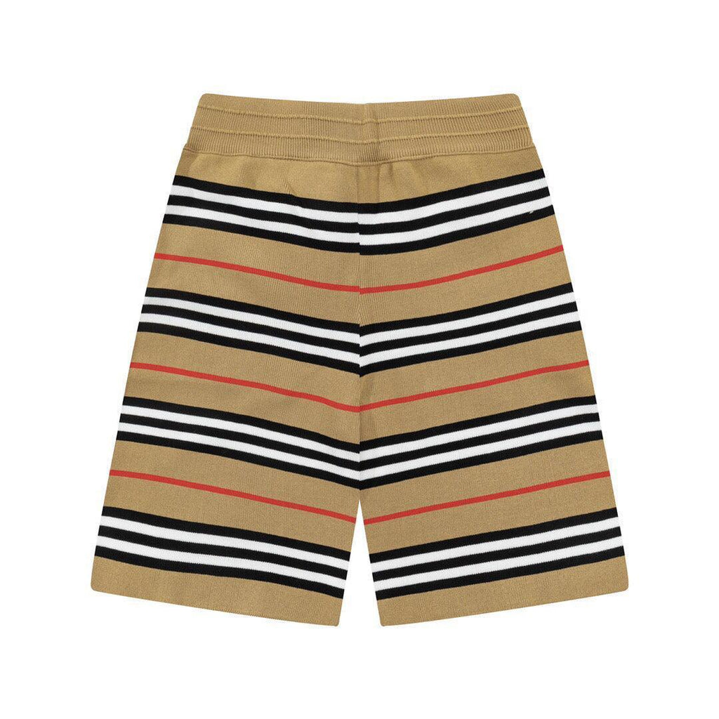 Burberry Men's Striped Cotton Knit Basketball Shorts 'Beige'