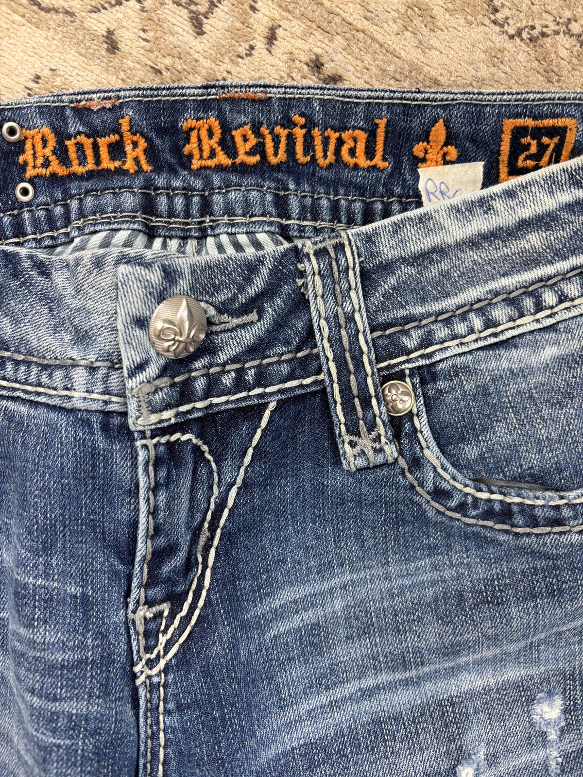 ROCK REVIVAL JEANS W27 L30 #RR6