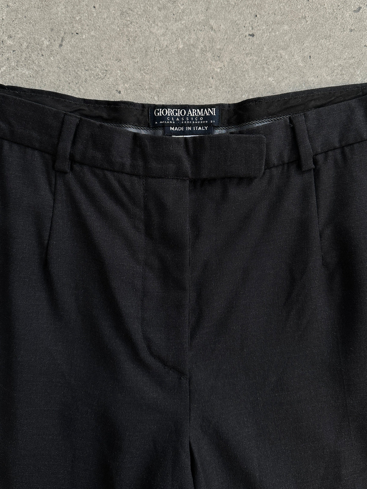 Giorgio Armani Classico Pure Wool Low-Mid Rise Trousers - W30