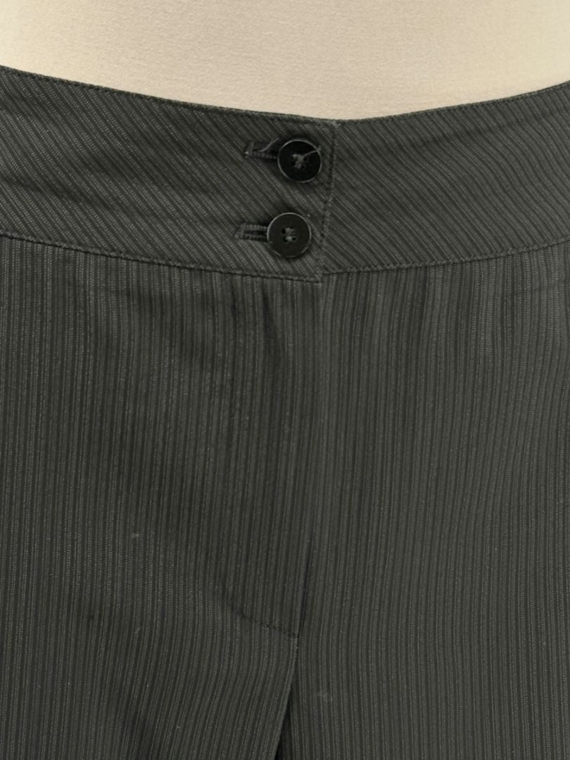 Armani Collezioni Charcoal Pinstripe Tailored Trousers – Size 12 (IT 48)