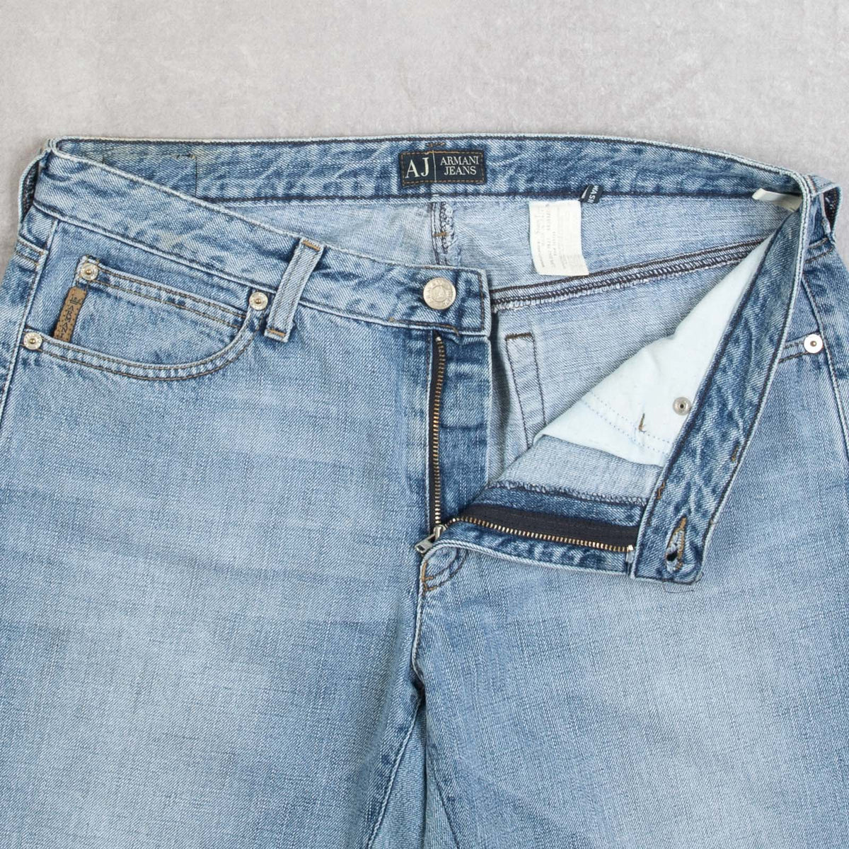WOMEN'S VINTAGE 2000S ARMANI STRAIGHT LEG FADER JEANS - W32 X L30
