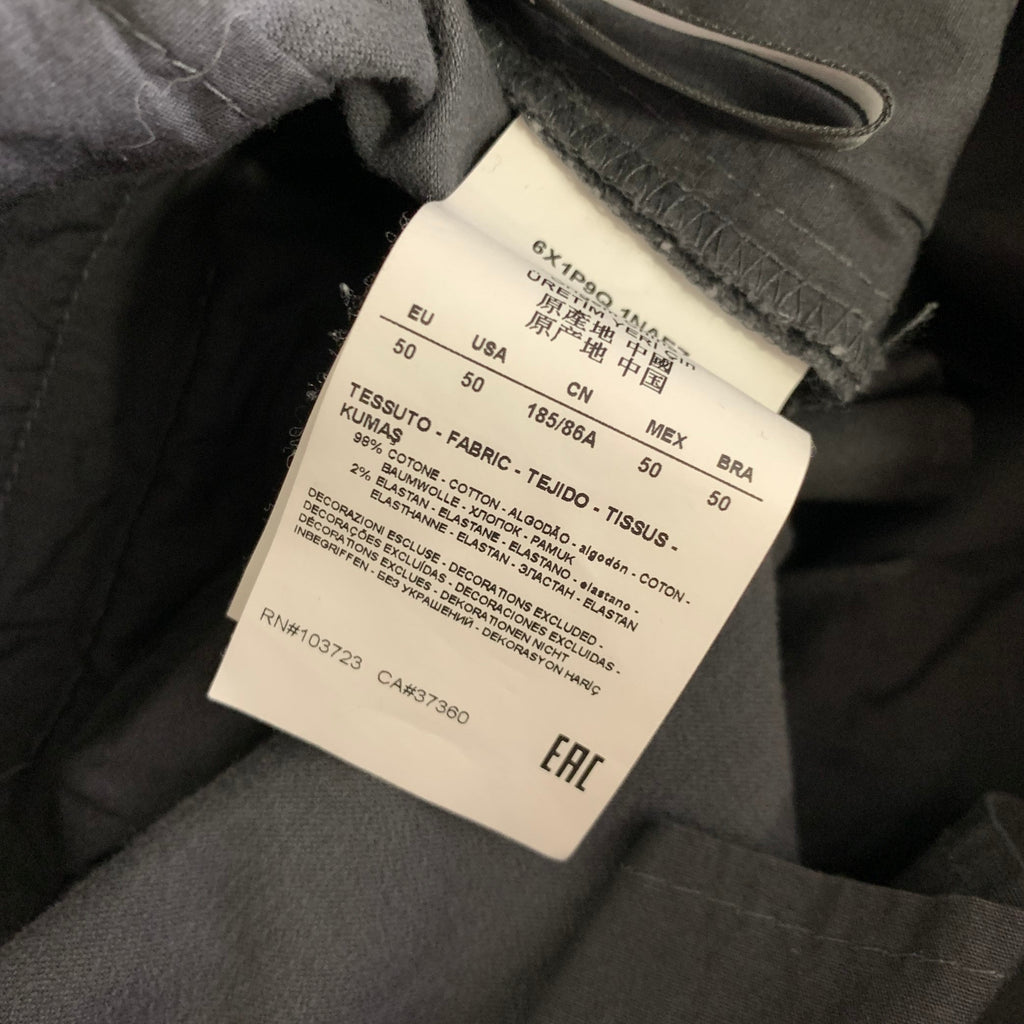 EMPORIO ARMANI Size 34 Grey Charcoal Corduroy Cotton Elastane Casual Pants