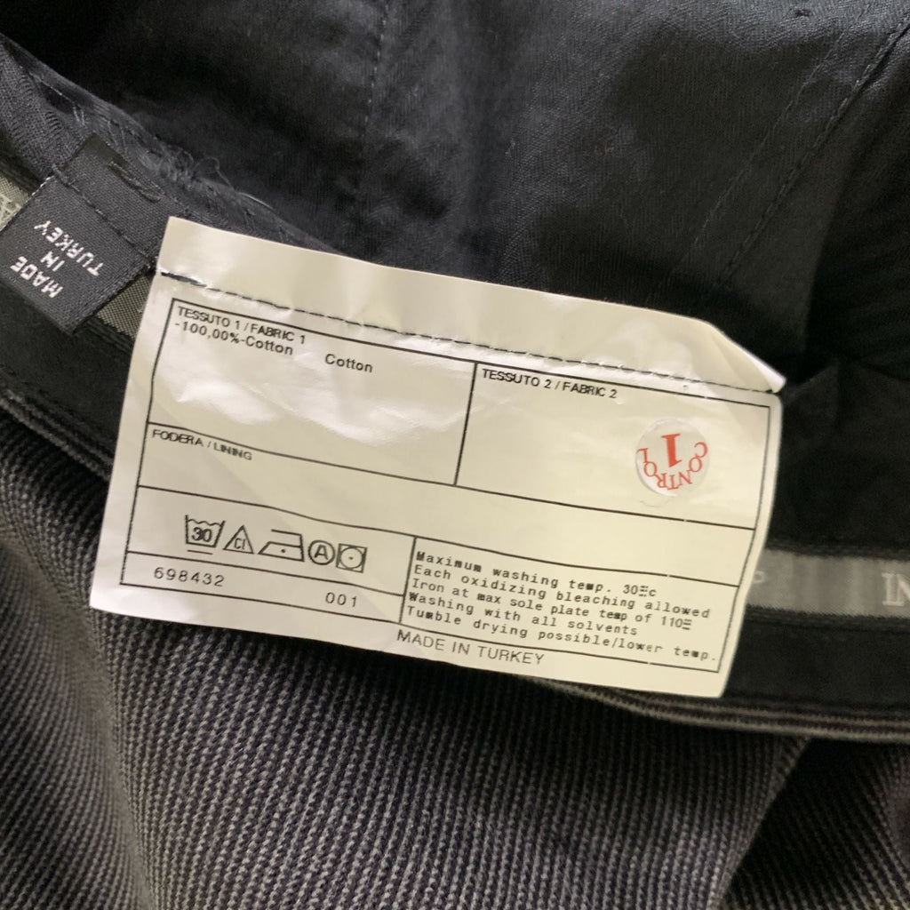 ARMANI COLLEZIONI Size 38 Grey Gunmetal Corduroy Cotton Flat Front Casual Pants